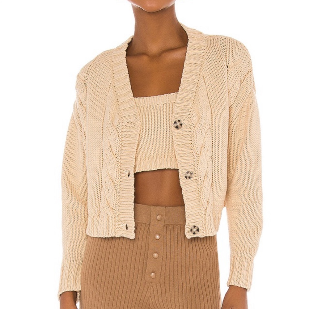 Callahan Cream Knit Cardigan Matching Set